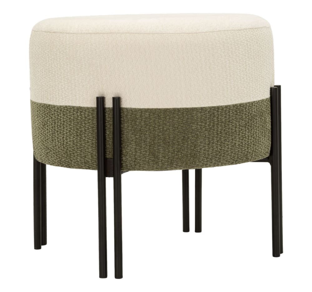 Pouf bicolore de style moderne ø 44x41 cm