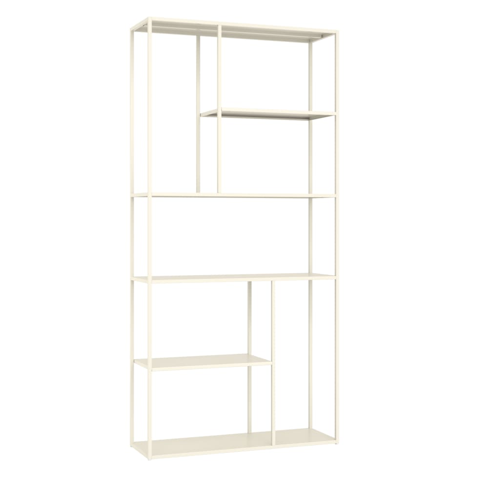 Bibliothèque 5 étagères métal blanc Bibliothèque 5 étagères métal blanc