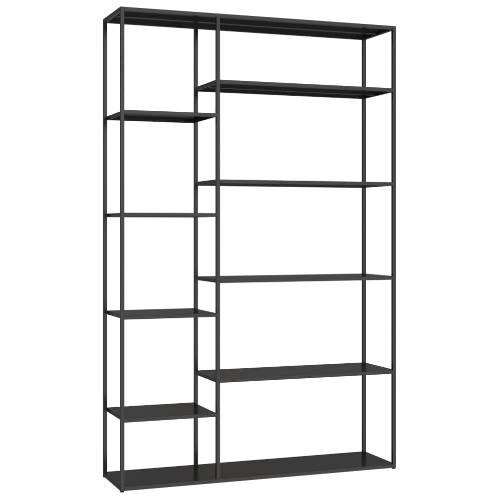 Bibliothèque 9 étagères métal noir Bibliothèque 9 étagères métal noir