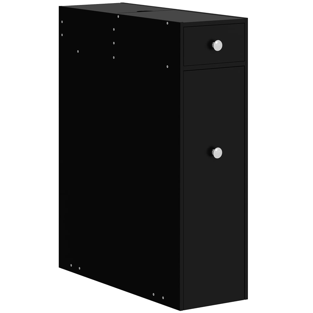 Support papier toilette - porte-papier toilette mdf noir