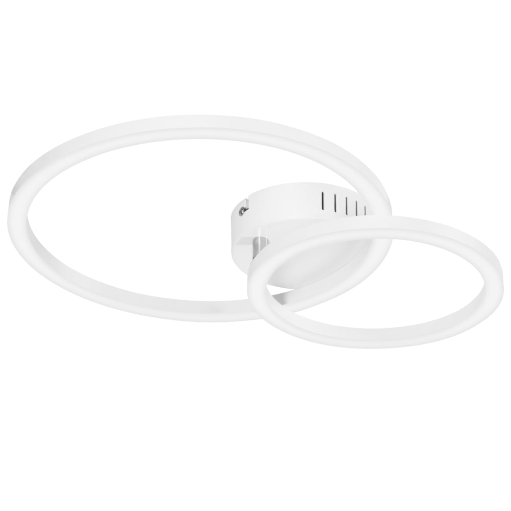 Plafonnier en plastique blanc 40.5x30x6.7cm led 4000k 23w