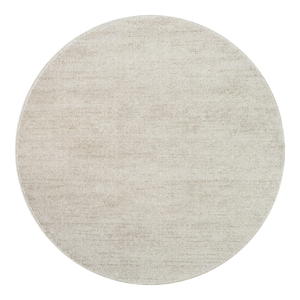 Tapis haut gamme élégant, beige, 120 cm rond