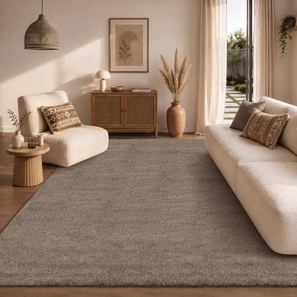 Tapis haut gamme élégant, marron, 160 x 230 cm — vue 3
