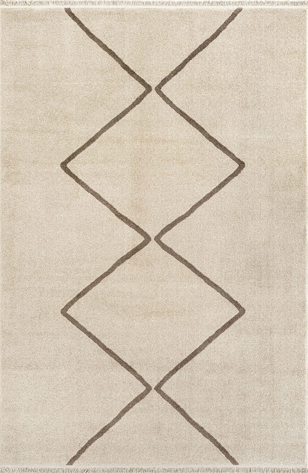 Tapis poils courts style berbère, beige, 200 x 290 cm