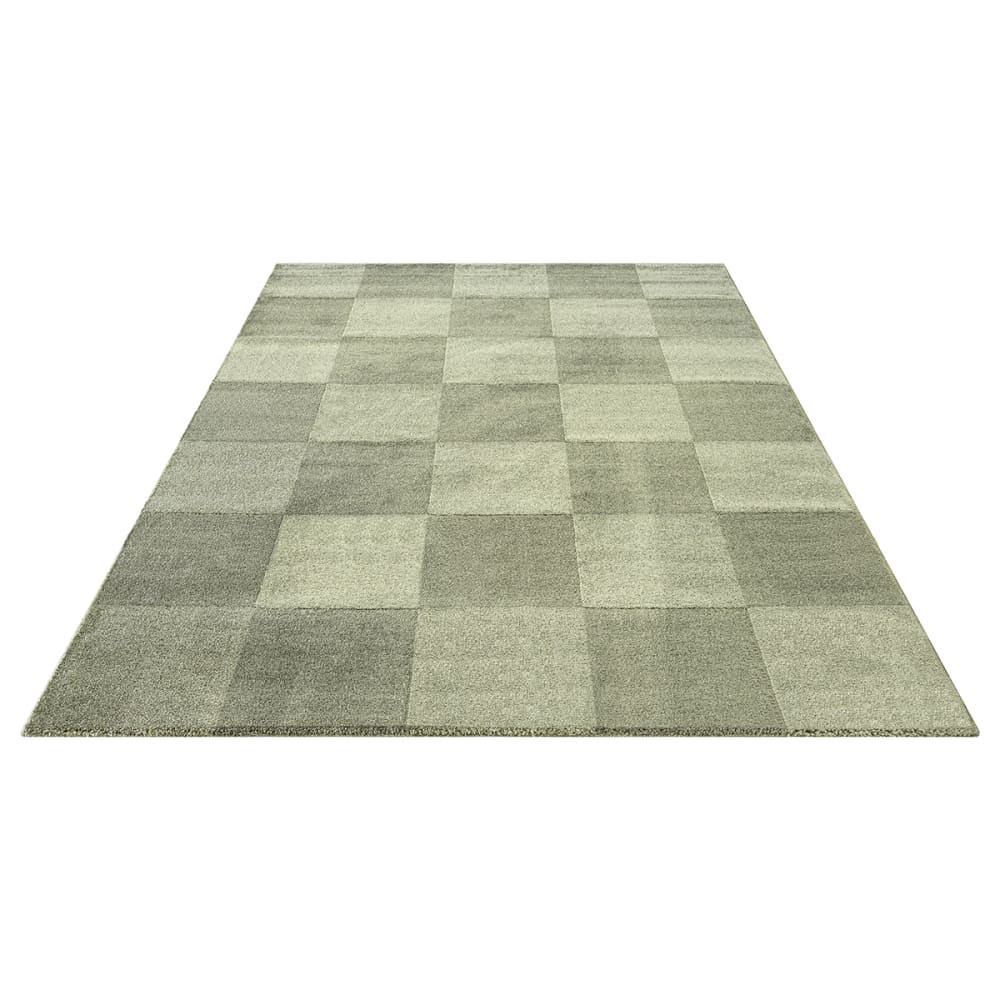 Tapis poils courts carreaux, vert, 160 x 230 cm — vue 4