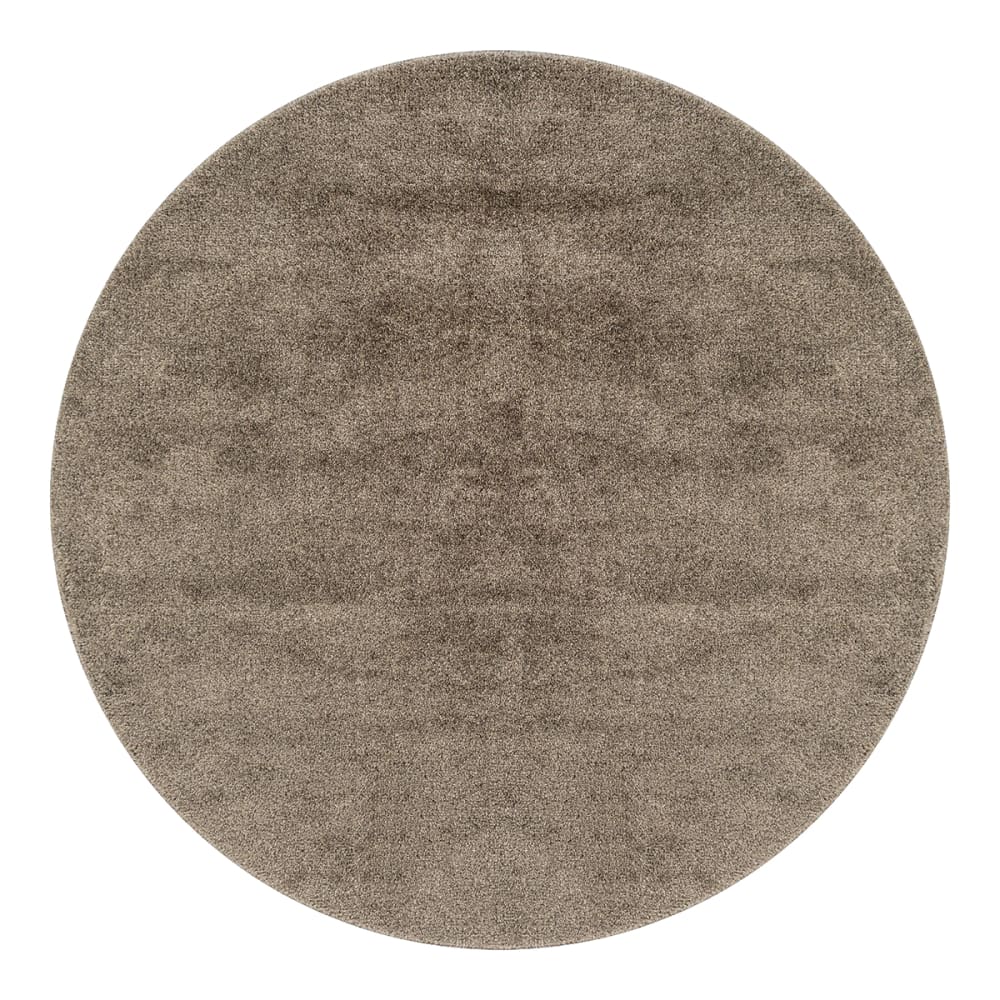 Tapis haut gamme élégant, marron, 120 cm rond