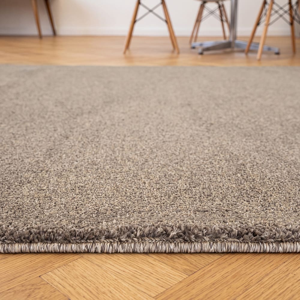 Tapis haut gamme élégant, marron, 120 cm rond — vue 4