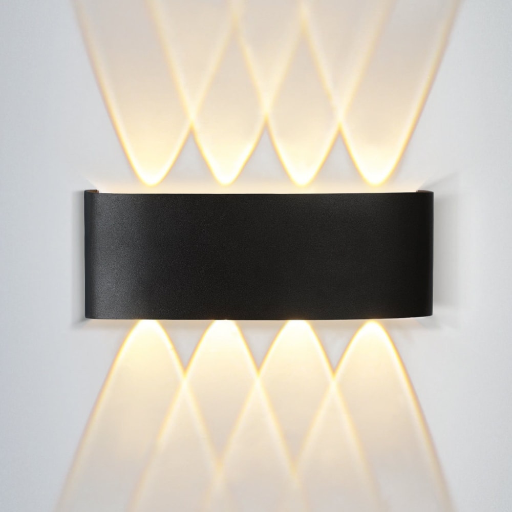 Applique murale en aluminium noir 22x8x4.5cm led 3000k 7w — vue 3