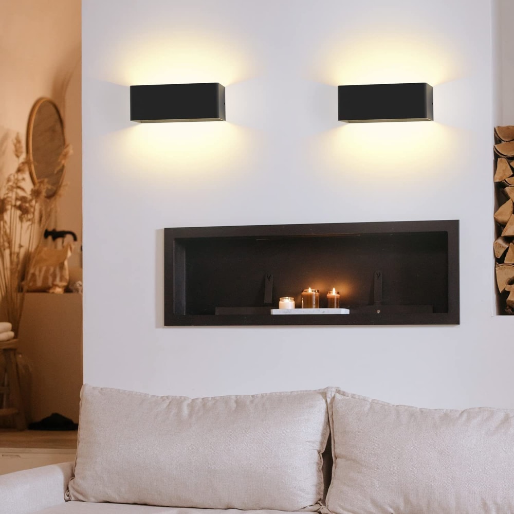 Applique murale en aluminium noir 20x10x8cm led 3000k 5w — vue 4