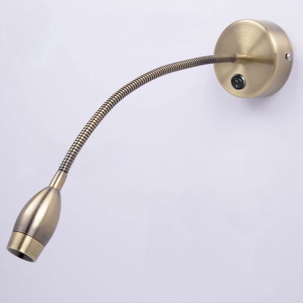 Wandleuchte Eisen Aluminium 30x8x3cm Braun 2er-Set LED 3000K 3W -