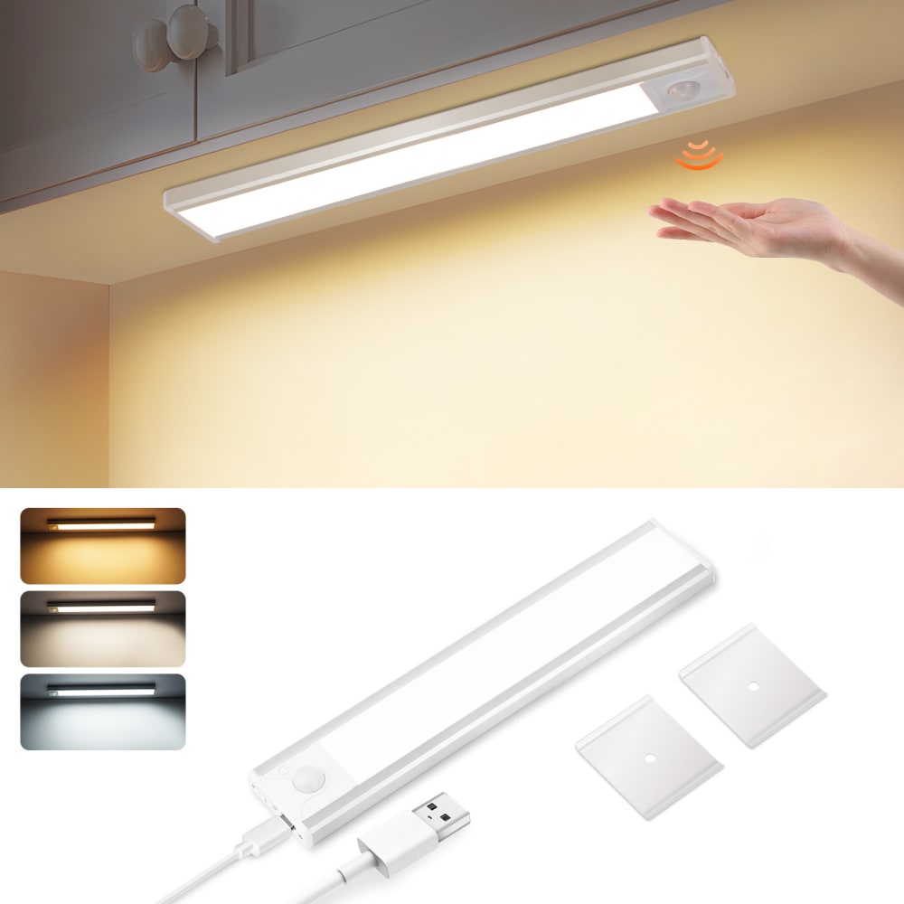Applique murale en aluminium argenté 20x4x1cm led 1w — vue 3