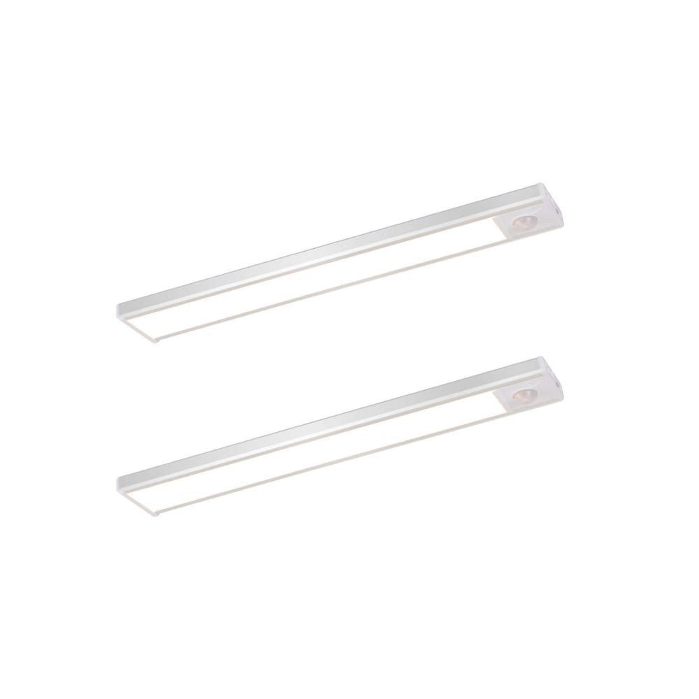 Applique murale en aluminium argenté 20x4x1cm lot de 2 led 1w