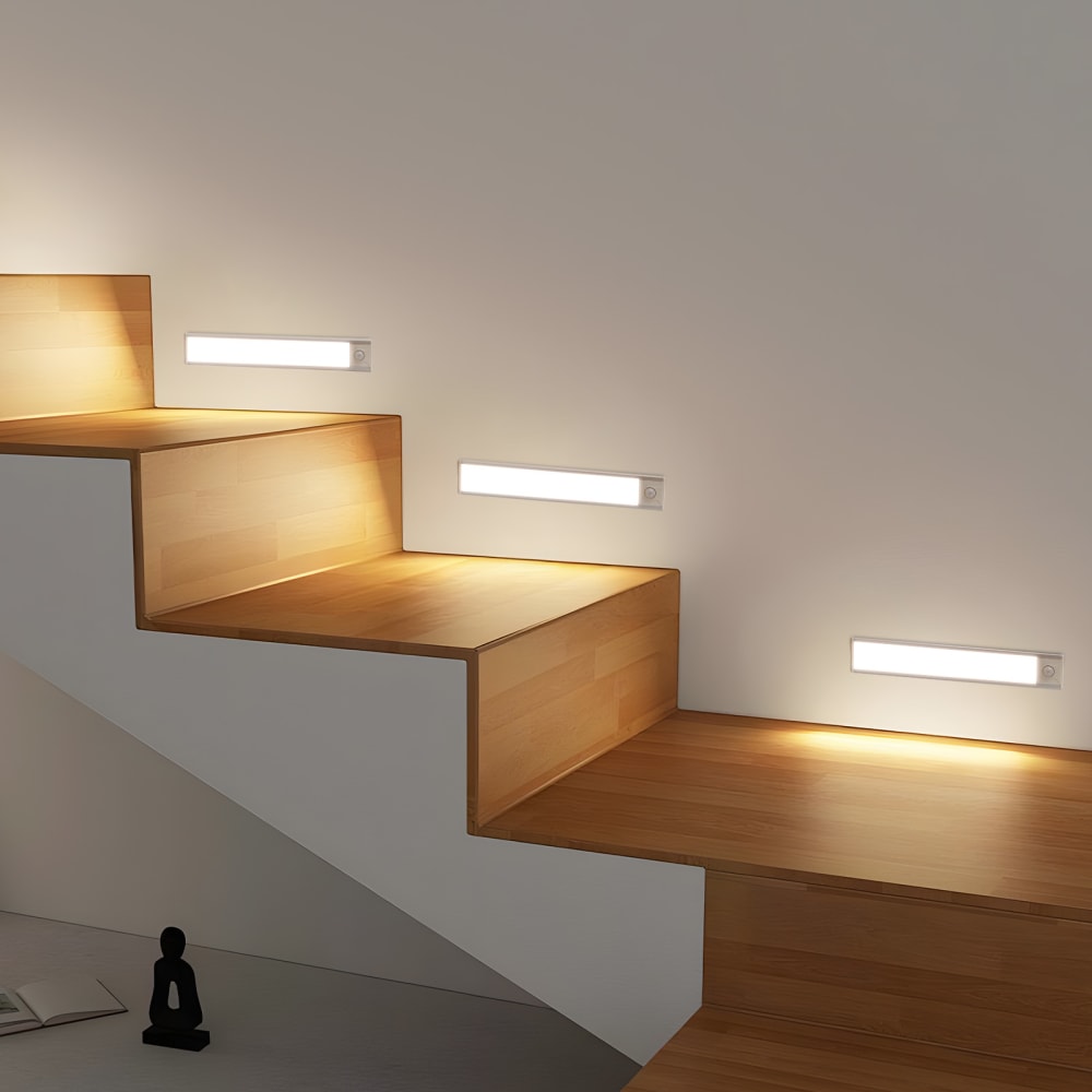 Applique murale en aluminium argenté 20x4x1cm lot de 2 led 1w — vue 4