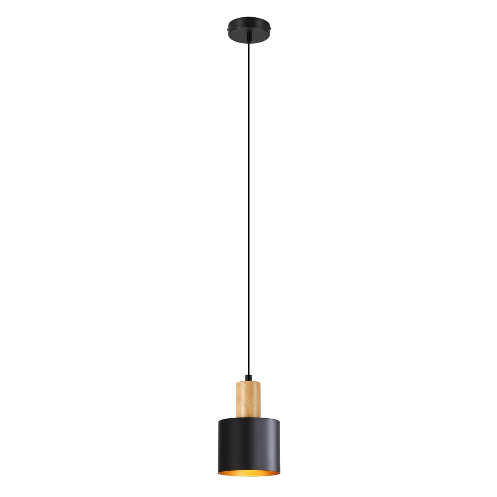 Suspension en fer noir 12x12x173.5cm e27
