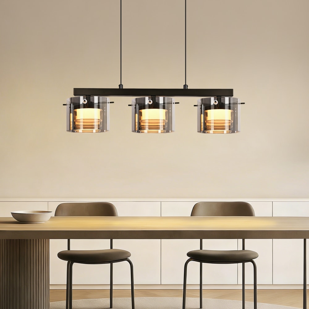 Pendelleuchte Eisen 52x12x157cm schwarz LED - Maisons Du Monde