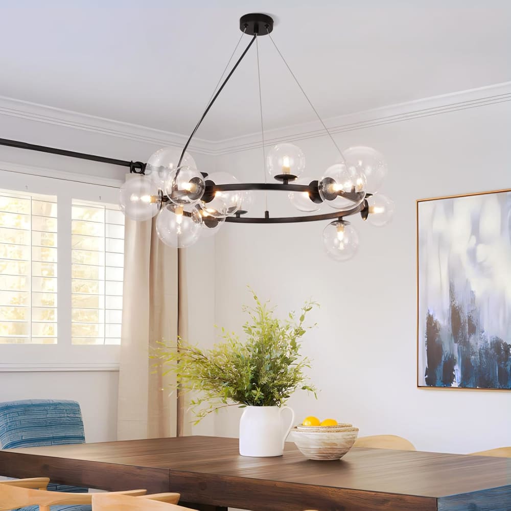 Suspension en fer verre transparent 80x79.5x171cm g9 — vue 4