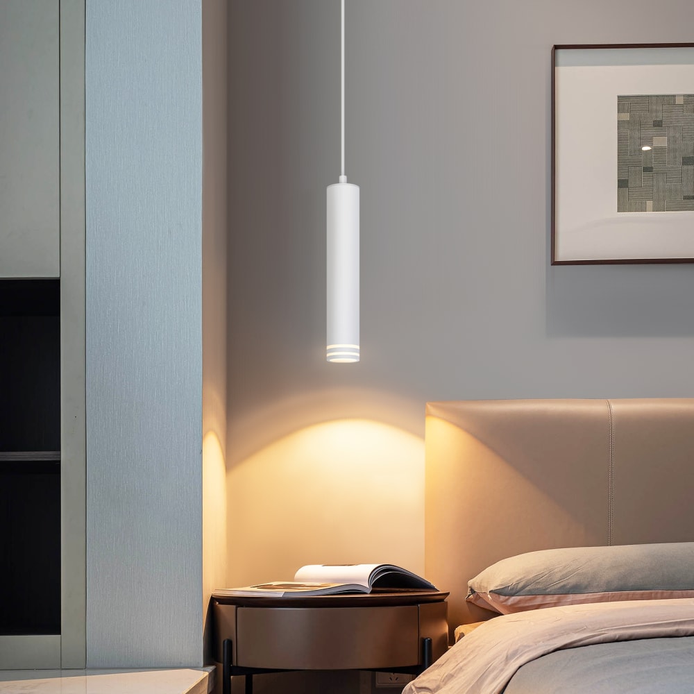 Suspension en fer blanc 155x30x6cm gu10 — vue 4