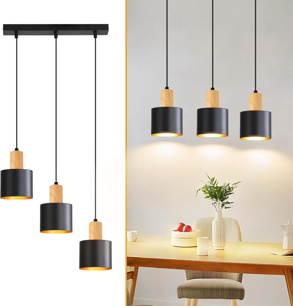 Pendelleuchte Eisen 40x12x173.5cm schwarz E27 - Maisons Du Monde