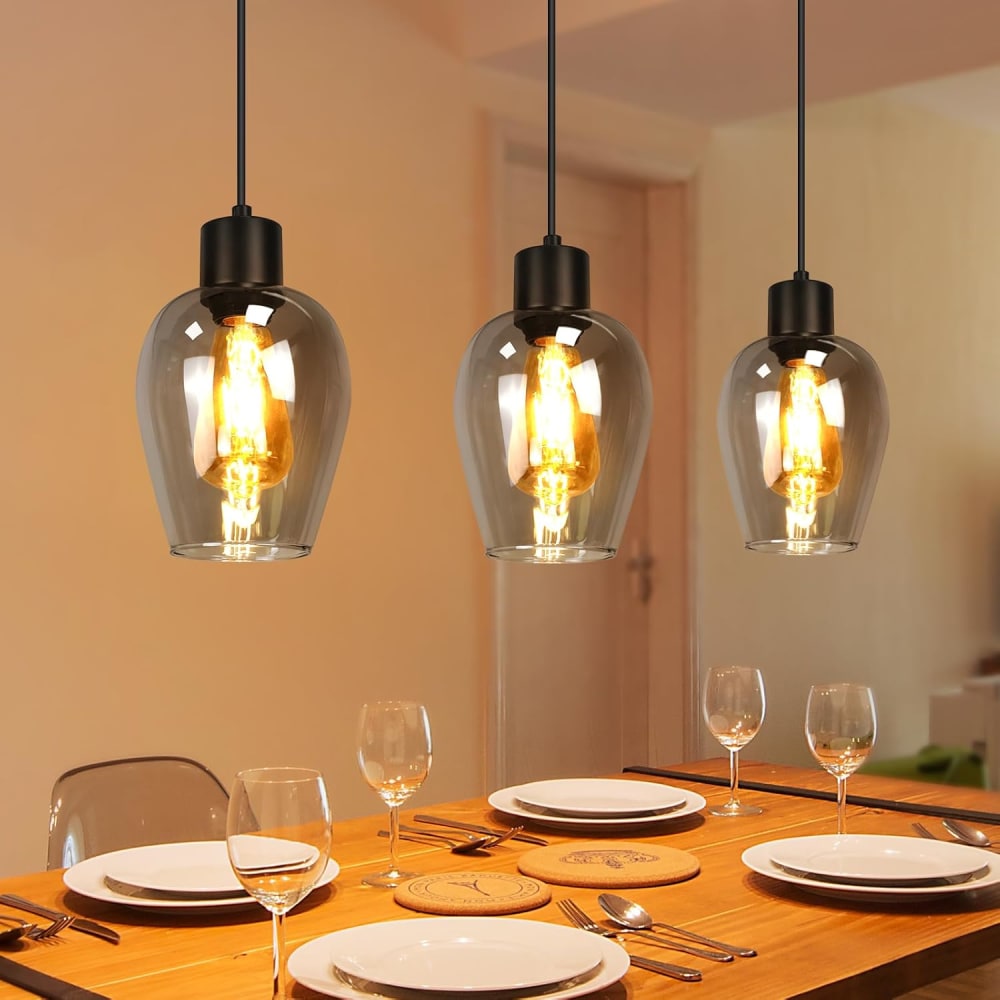 Pendelleuchte Eisen 48x5x120cm schwarz E27 - Maisons Du Monde