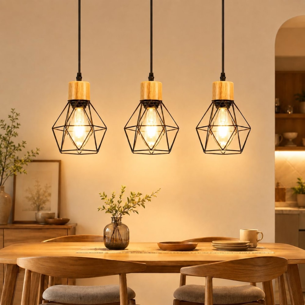 Pendelleuchte Eisen 43x15x146cm schwarz E27 - Maisons Du Monde
