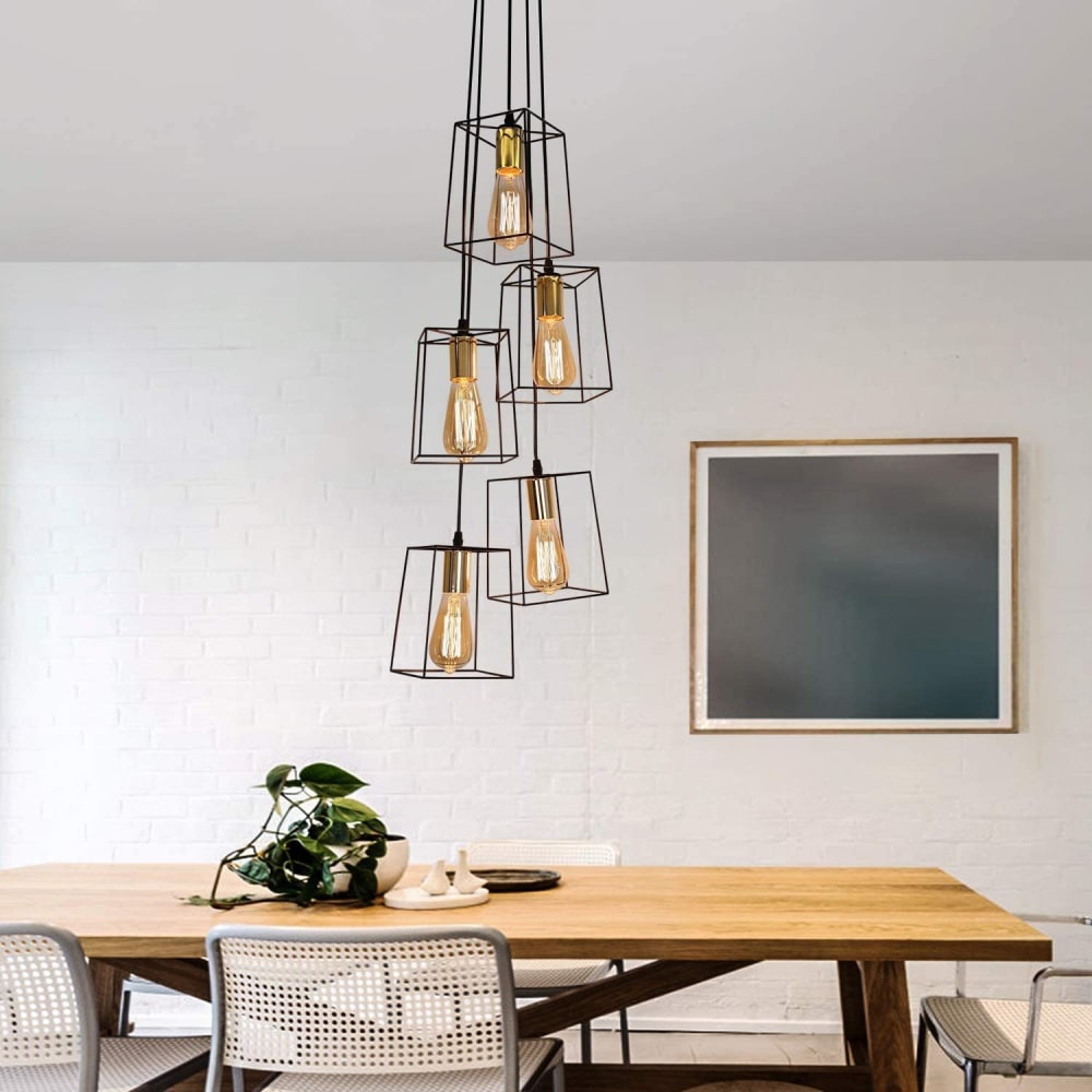 Pendelleuchte Eisen 28x28x150cm schwarz - Maisons Du Monde