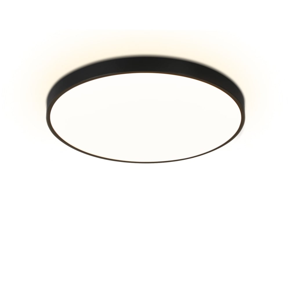 Plafonnier en pvc noir 26x26x6cm led 4000k 17w