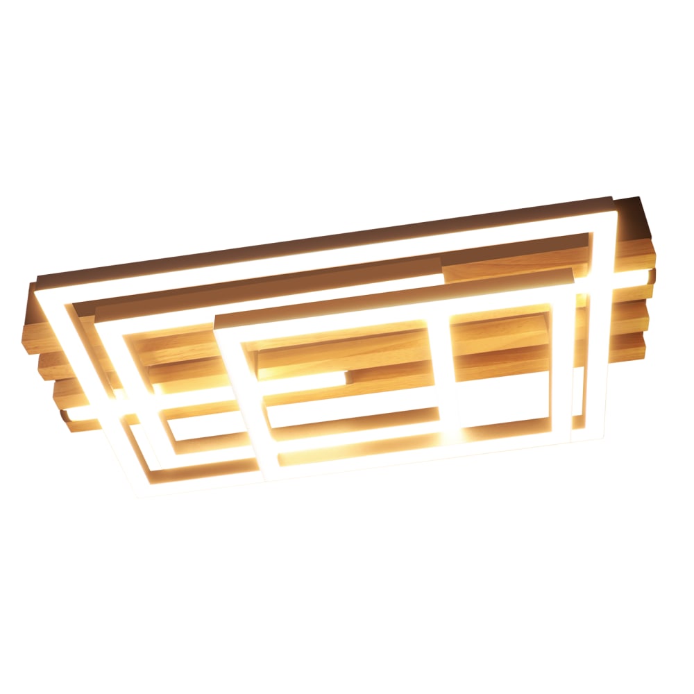 Plafonnier en fer aluminium noir 38x20.9x8.8cm led 41w
