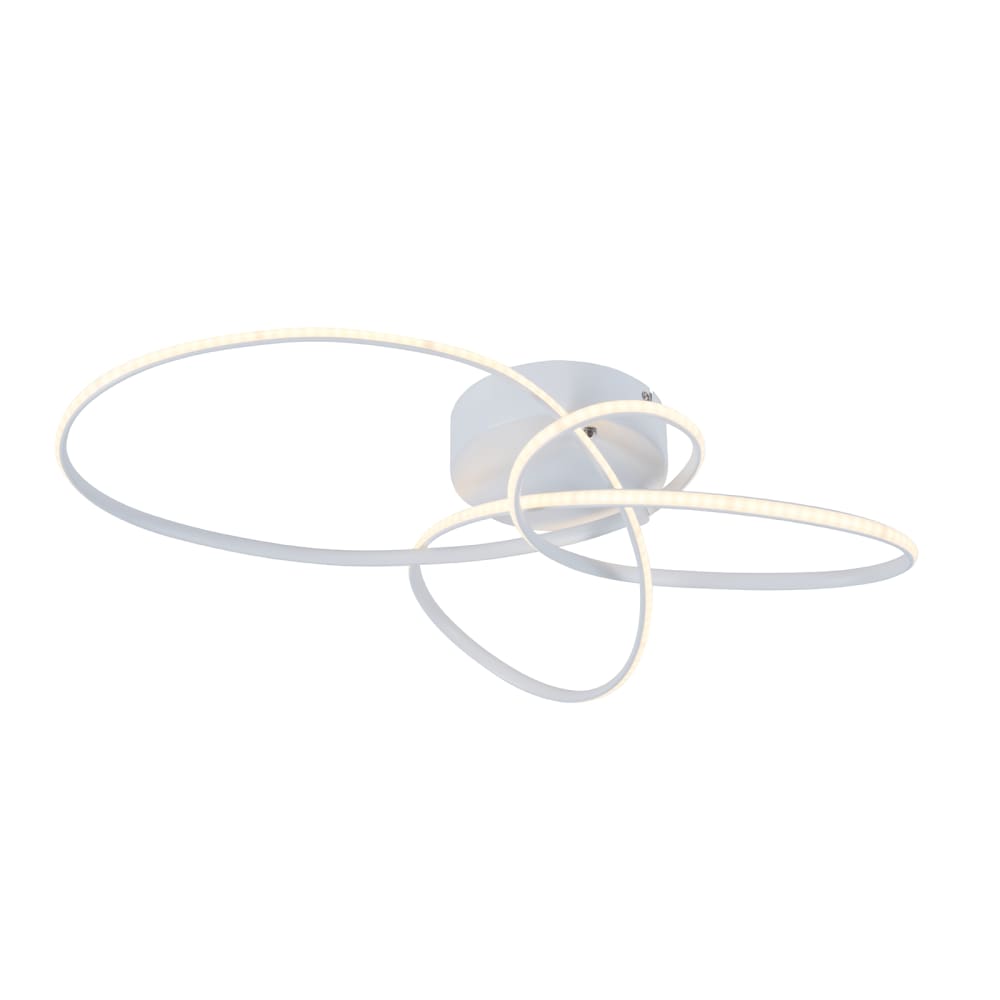 Plafonnier en fer aluminium blanc 52.5x34.5x11.5cm led 30w