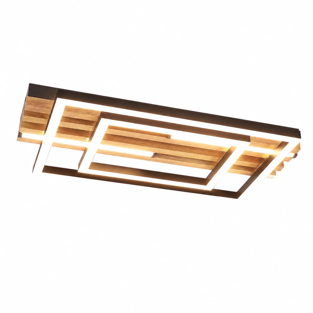 Plafonnier en fer aluminium noir 38x20.9x6.8cm led 34w
