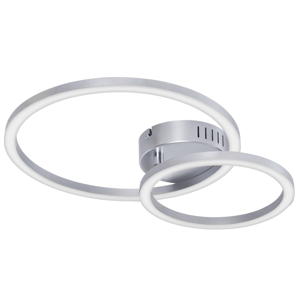 Plafonnier en plastique argenté 40.5x30x6.7cm led 4000k 23w