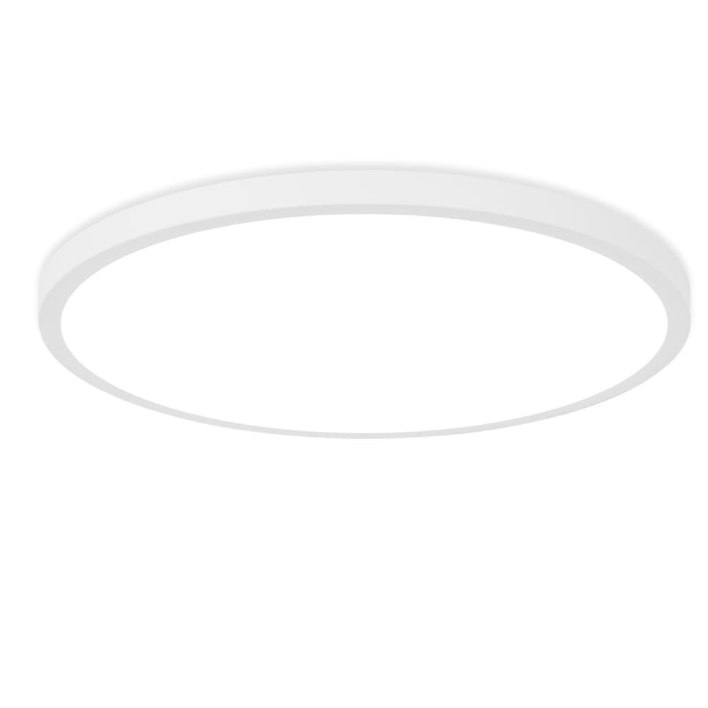 Plafonnier en plastique blanc 30x30x2.5cm 4000k 18w