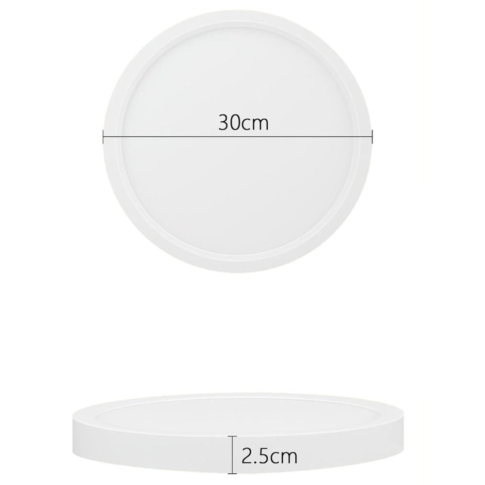 Plafonnier en plastique blanc 30x30x2.5cm 4000k 18w — vue 4