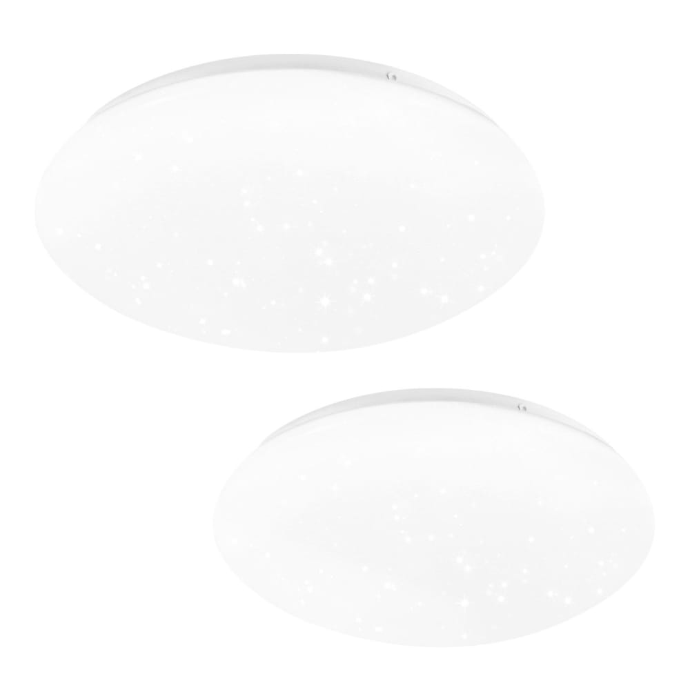 Plafonnier en pvc blanc 16x16x6.7cm led 6500k 5w lot de 2