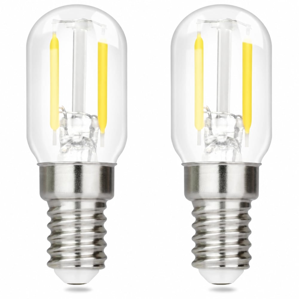 Ampoule verre transparent 2x6cm e14 6000k lot de 2