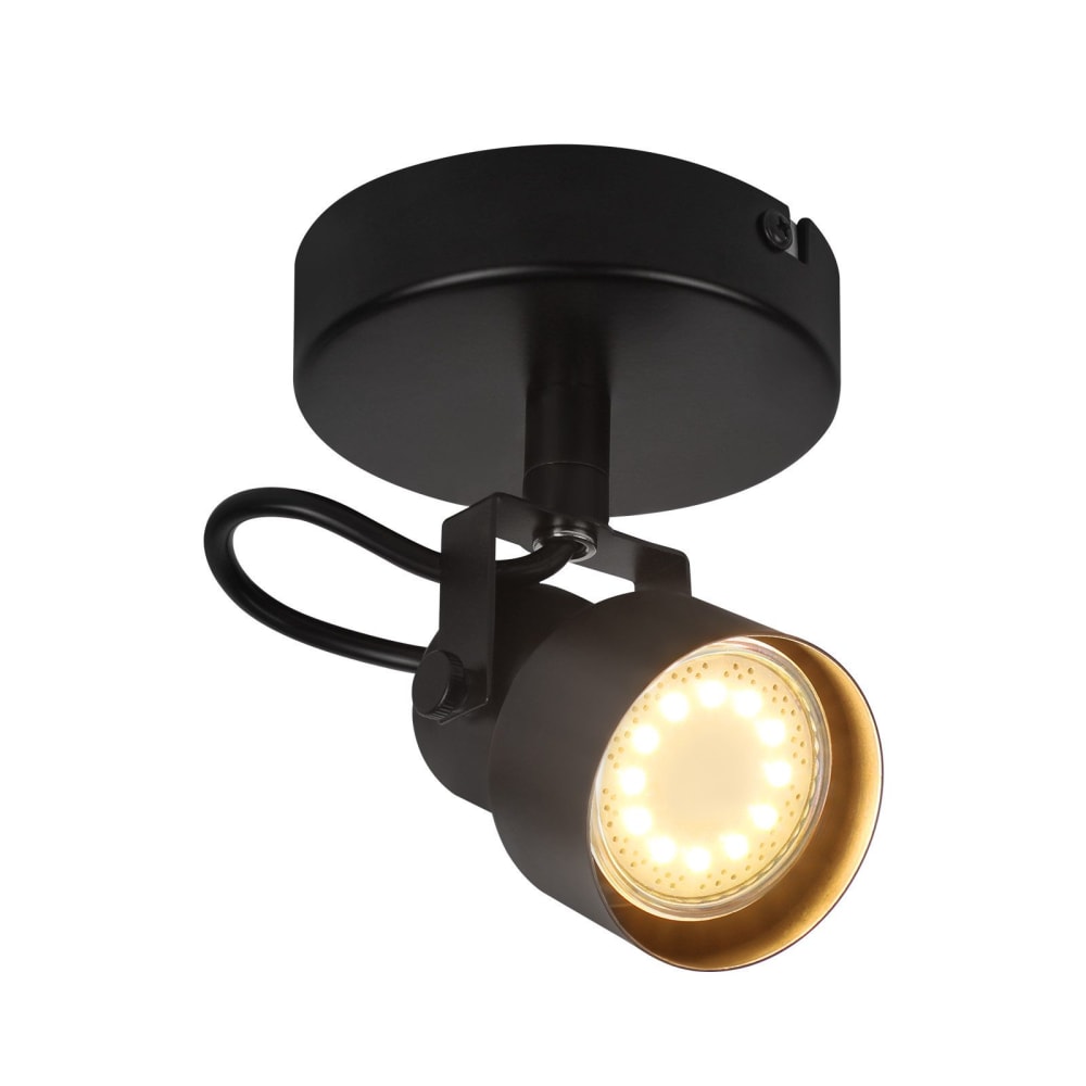 Spot de plafond en fer noir 10.5x10x10.5cm gu10