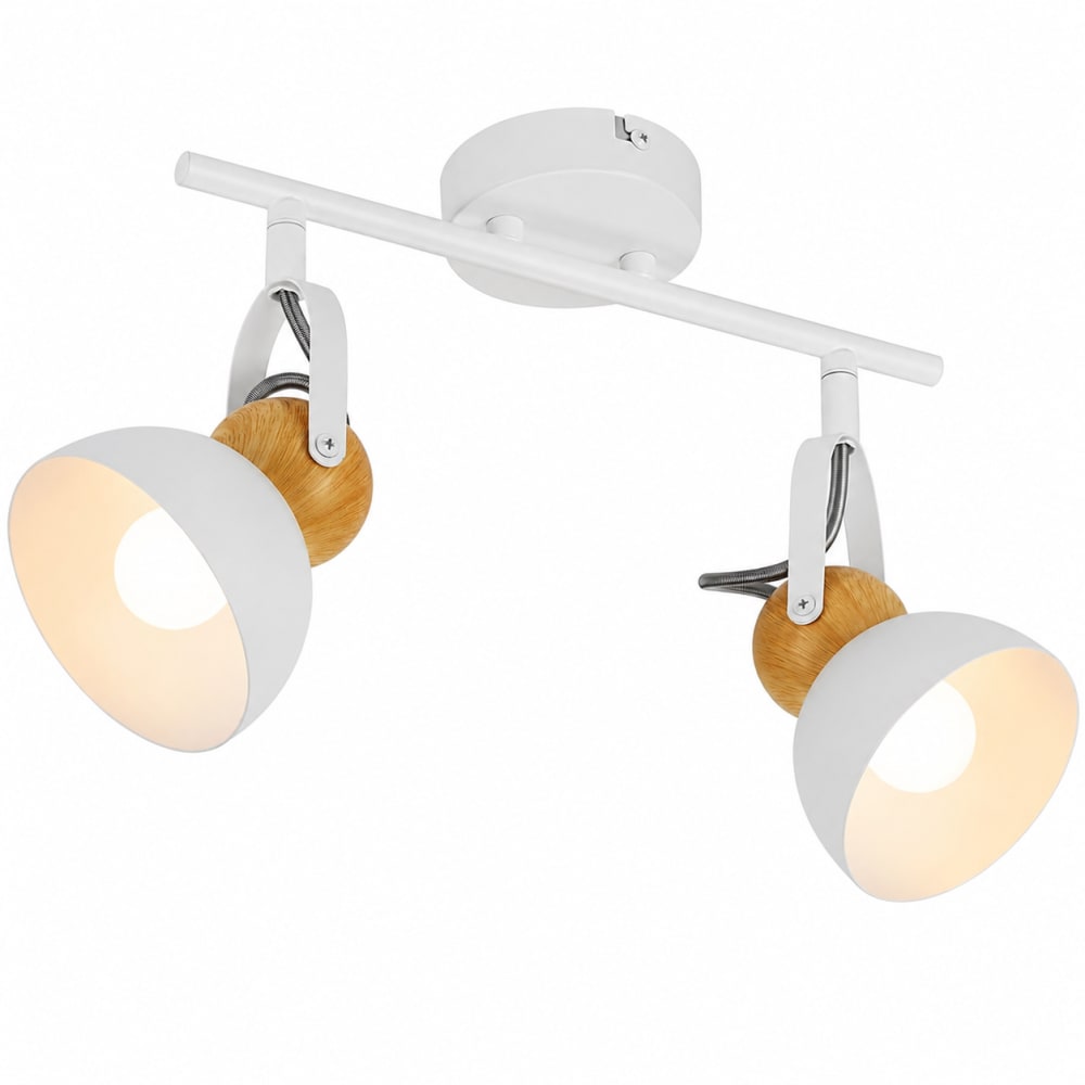 Spot de plafond en fer blanc 33x21x15cm e27