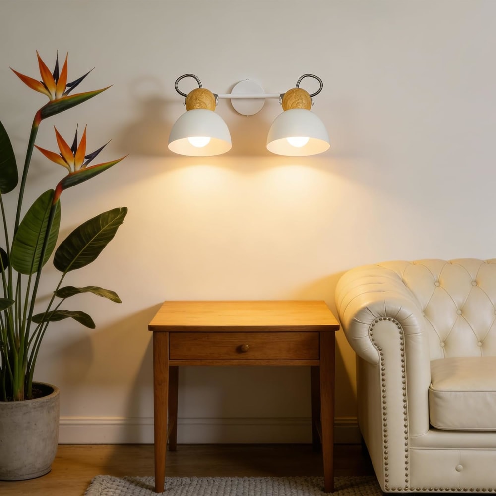 Spot de plafond en fer blanc 33x21x15cm e27 — vue 4