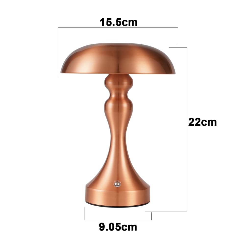 Lampe de table fer rouge 15.5x15.5x22cm led — vue 4