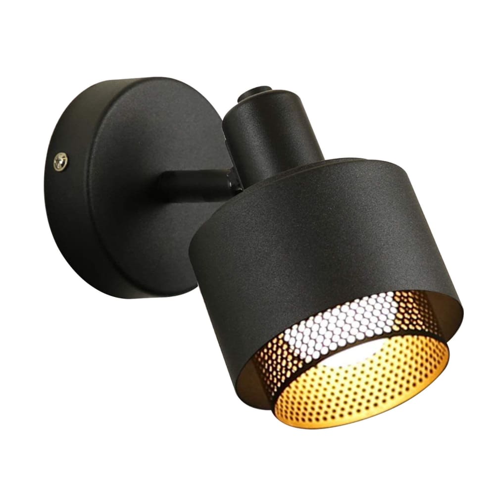 Spot de plafond en fer noir 9x9x16.5cm