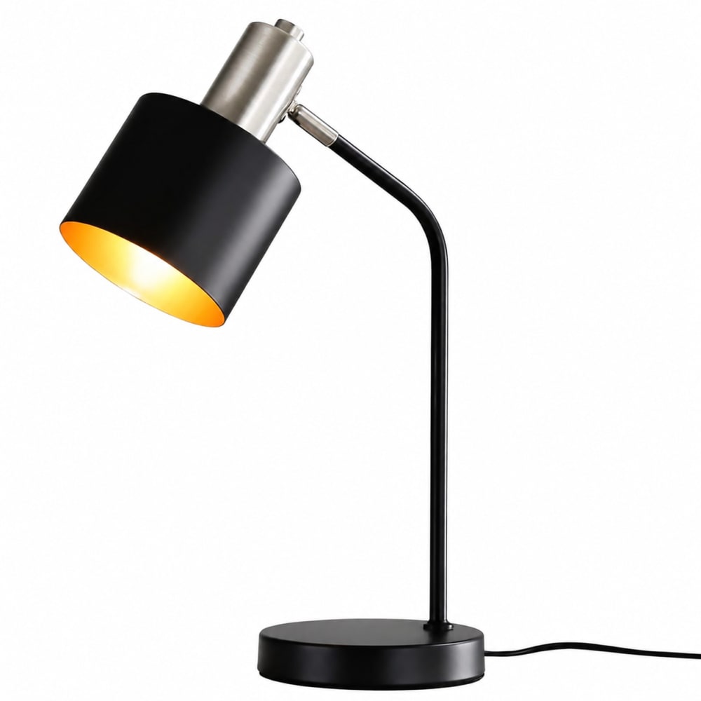Lampe de table en fer noir 15x15x44cm e27