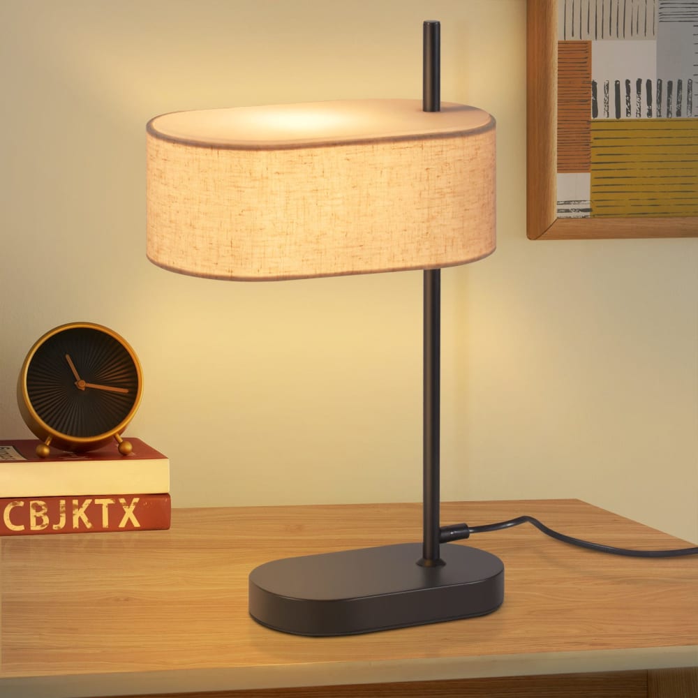 Lampe de table fer noir 40x24x12cm e14 — vue 3
