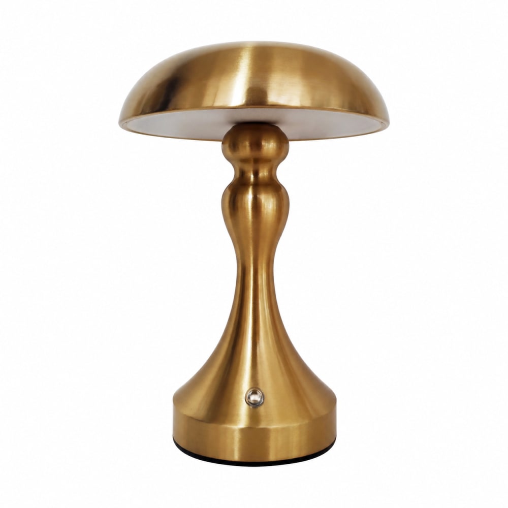 Lampe de table fer doré 15.5x15.5x22cm led
