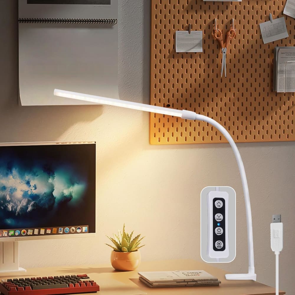 Lampe de table en aluminium blanc 80.8x6.5x7cm led — vue 3