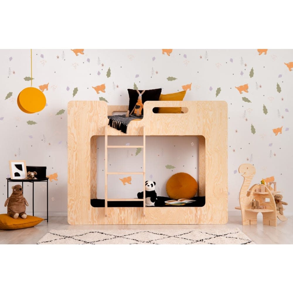 Kinder-Etagenbett SIMBA Kiefern-Sperrholz 80x180 - Maisons Du