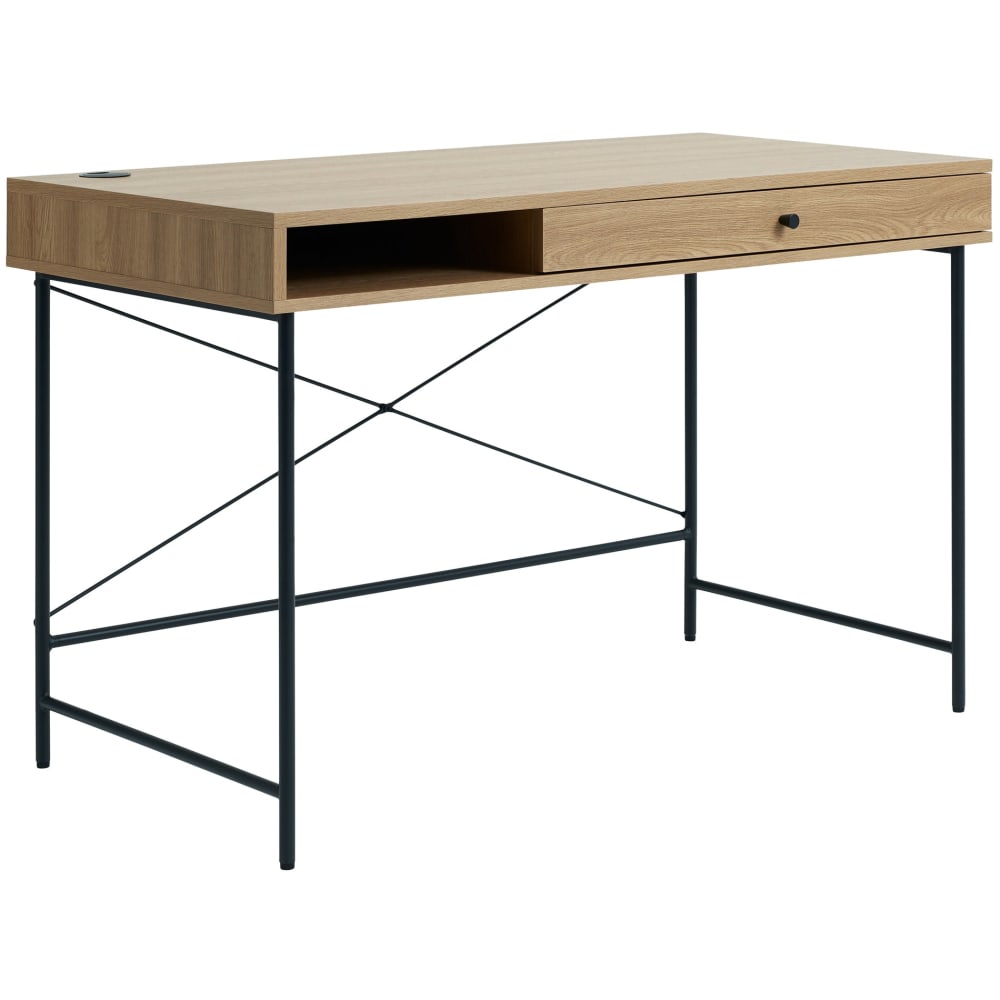 Selsey Schminktisch mit 1 Schublade, 120x60 cm, Beige style modern Beige Spanplatte