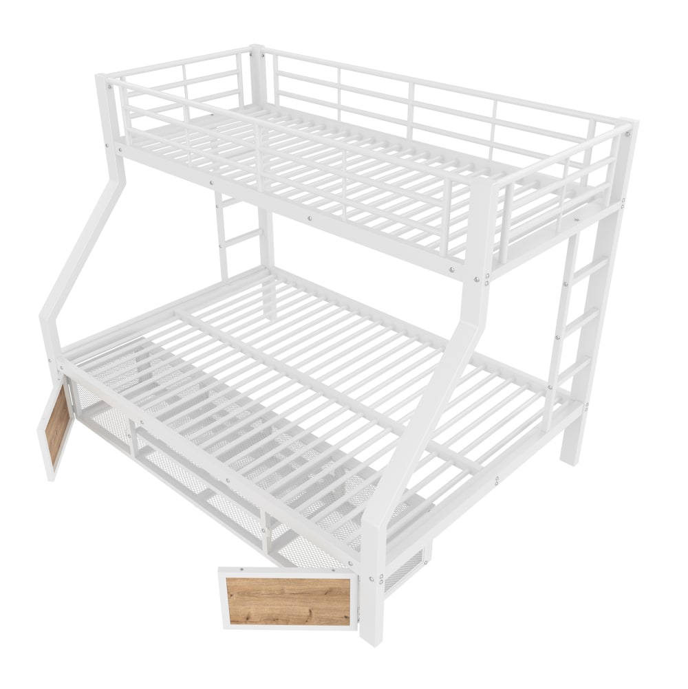 Lit superposé pour enfant en fer blanc 90 x 200 cm et 140 x 200 cm