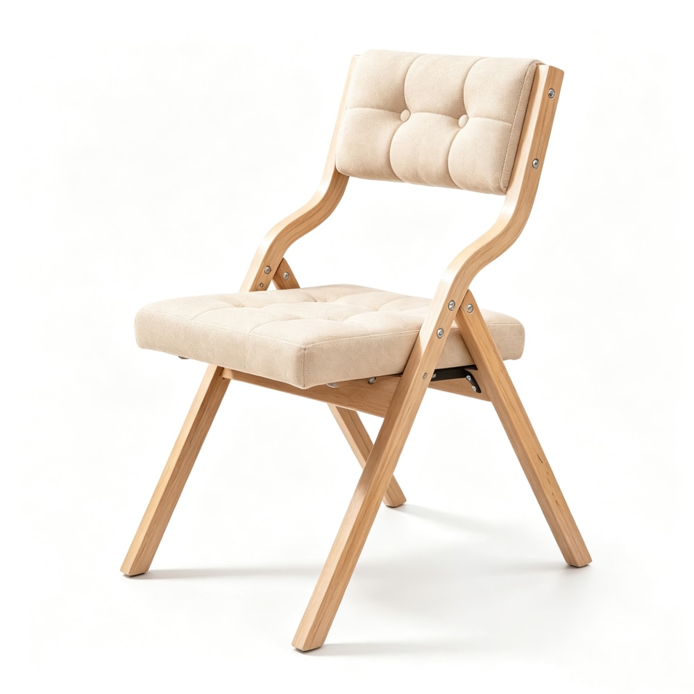 Lot de 2 chaises pliantes rembourrées en panneau de particules kaki