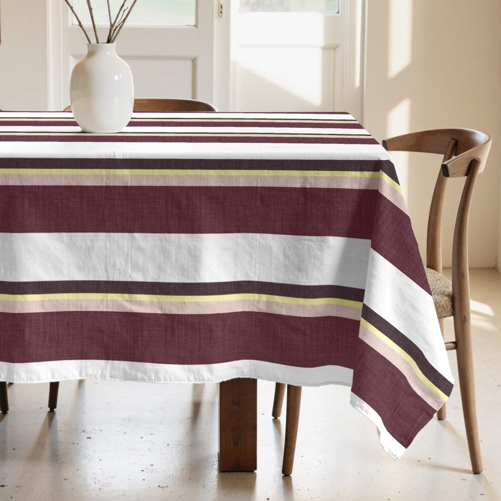 Fleckabweisende Tischdecke 100 % Baumwolle mehrfarbig 155x155 cm