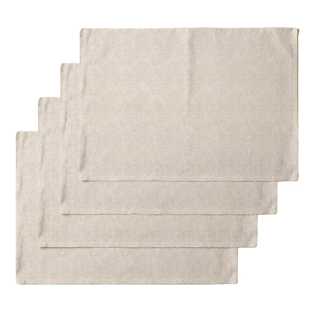 Set de table anti-taches (x4) beige 35x50 cm