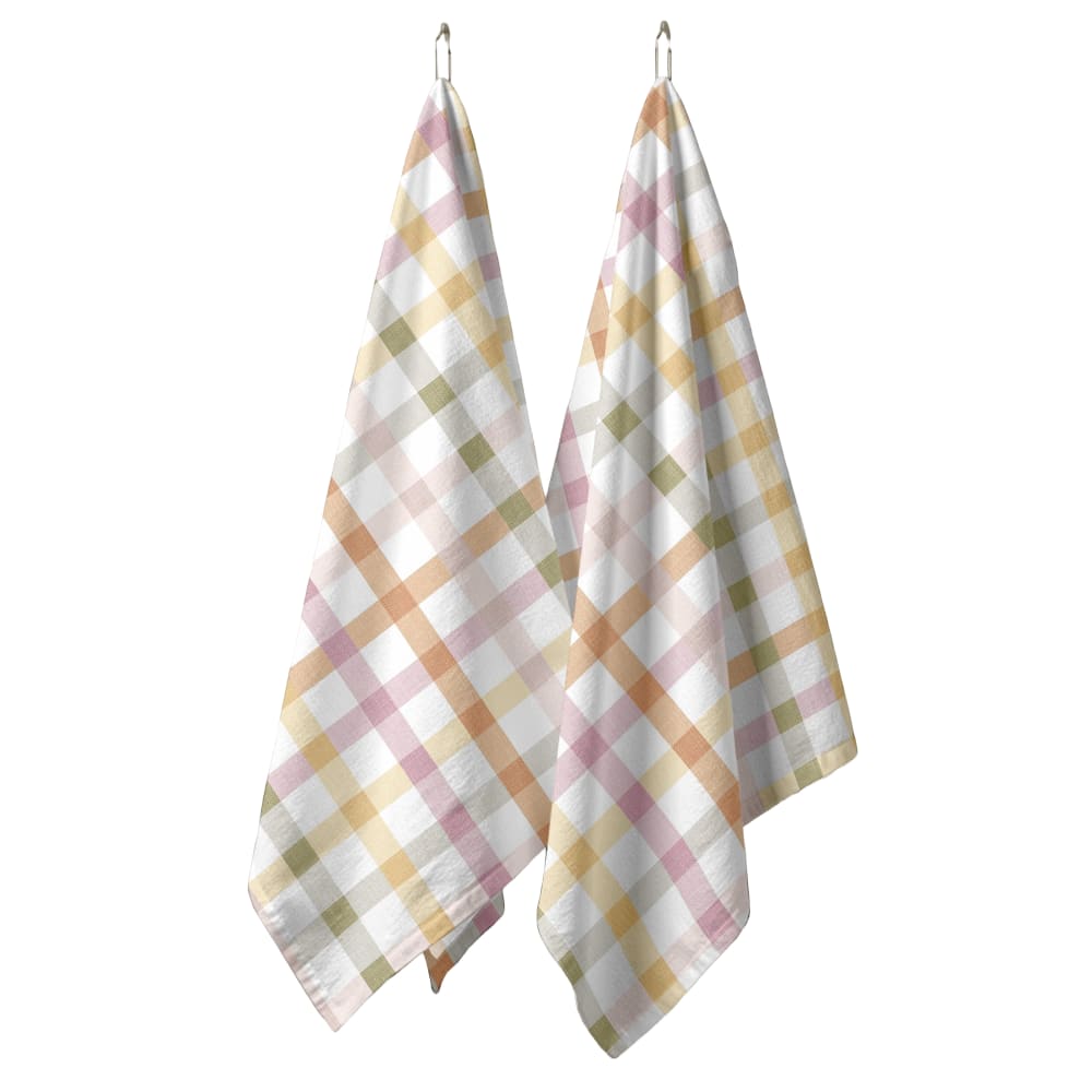 Torchons de cuisine 100 % coton (x2) multicolore 44x60 cm Torchons de cuisine 100 % coton (x2) multicolore 44x60 cm